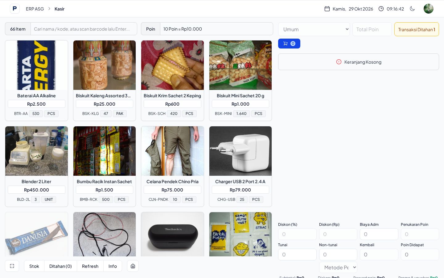 Kasir (POS) dengan foto barang