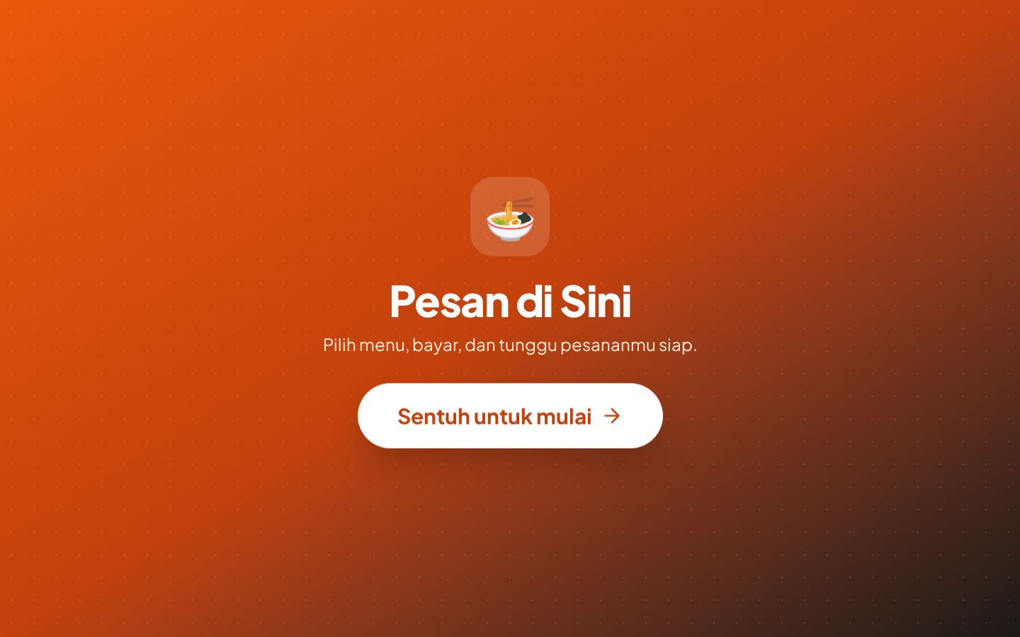 Layar sambutan kiosk